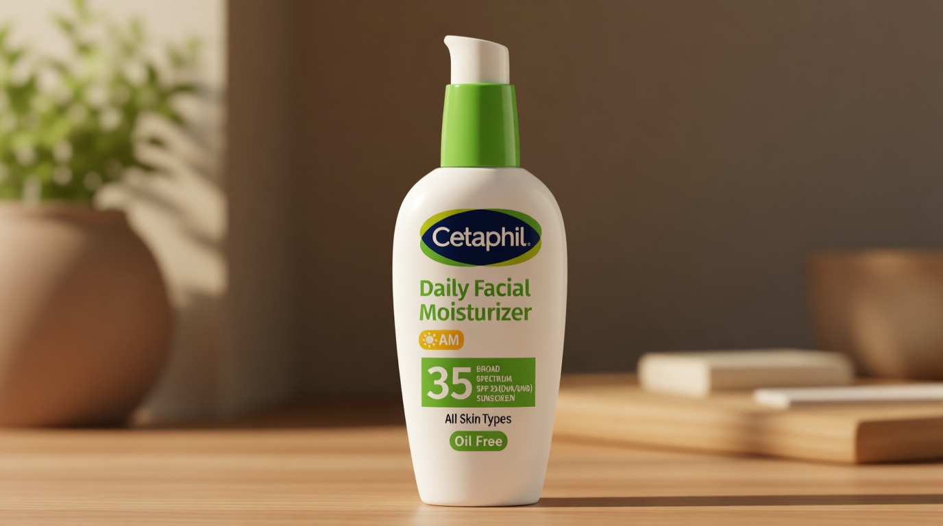 Cetaphil Face Moisturizer, Daily Oil Free Facial Moisturizer with SPF 35, For Dry or Oily Combination Sensitive Skin, Fragrance Free Face Lotion