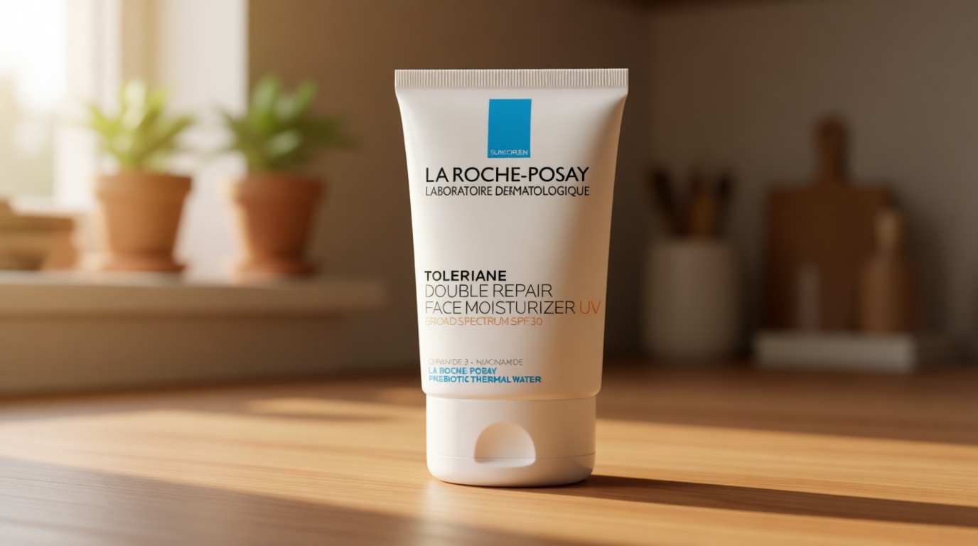 La Roche-Posay Toleriane Double Repair UV SPF Moisturizer for Face, Daily Facial Moisturizer with Sunscreen SPF 30, Niacinamide and Glycerin, Oil Free, Moisturizing Sun Protection