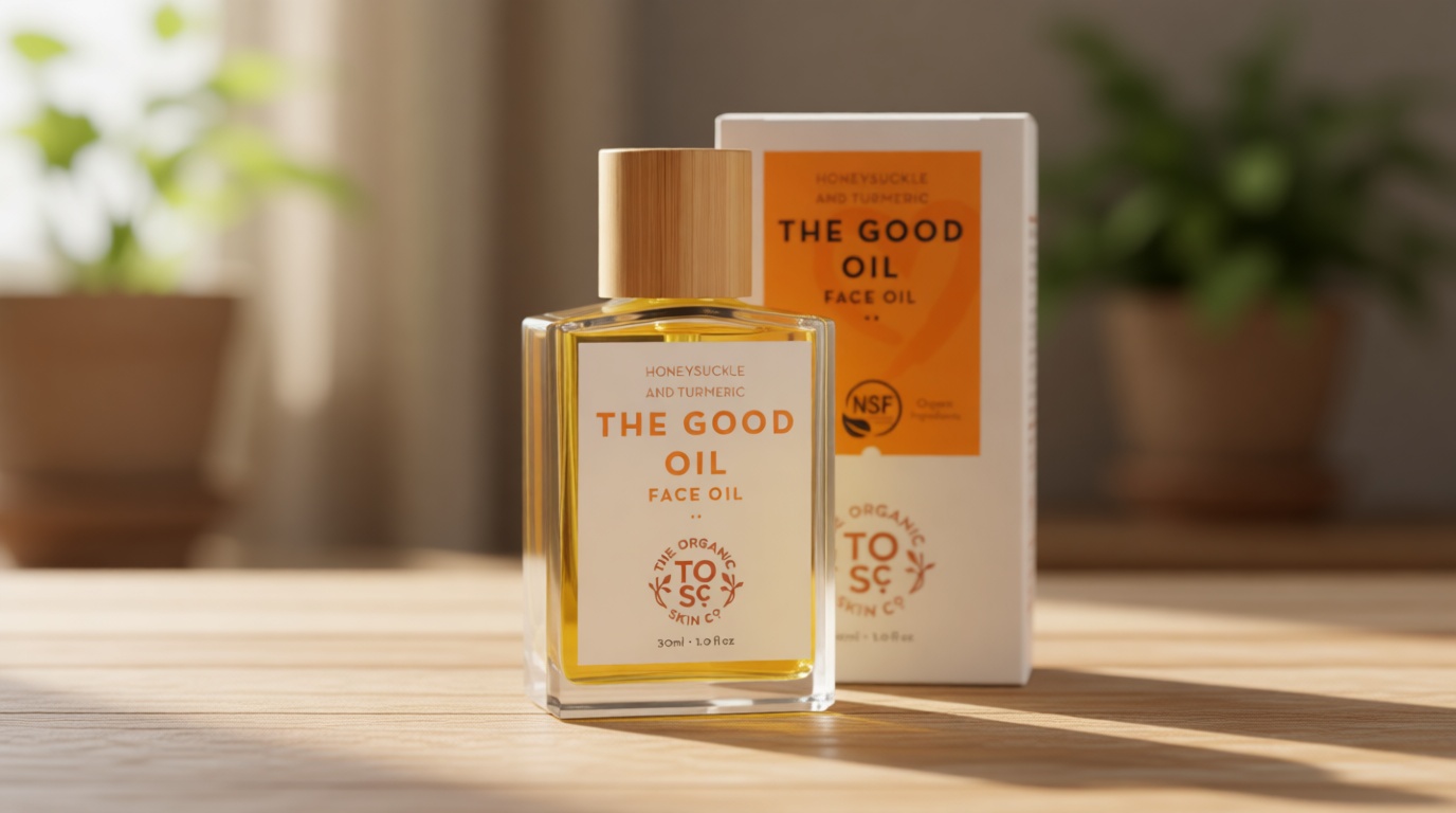 Gua Sha Oil for Face Care - Skin Brightening Serum for Dark Spots Fine Lines & Wrinkles with Organic Jojoba Calendula Sunflower & Turmeric Oil for Face Hydration Glow & Even Skin Tone (30mL)