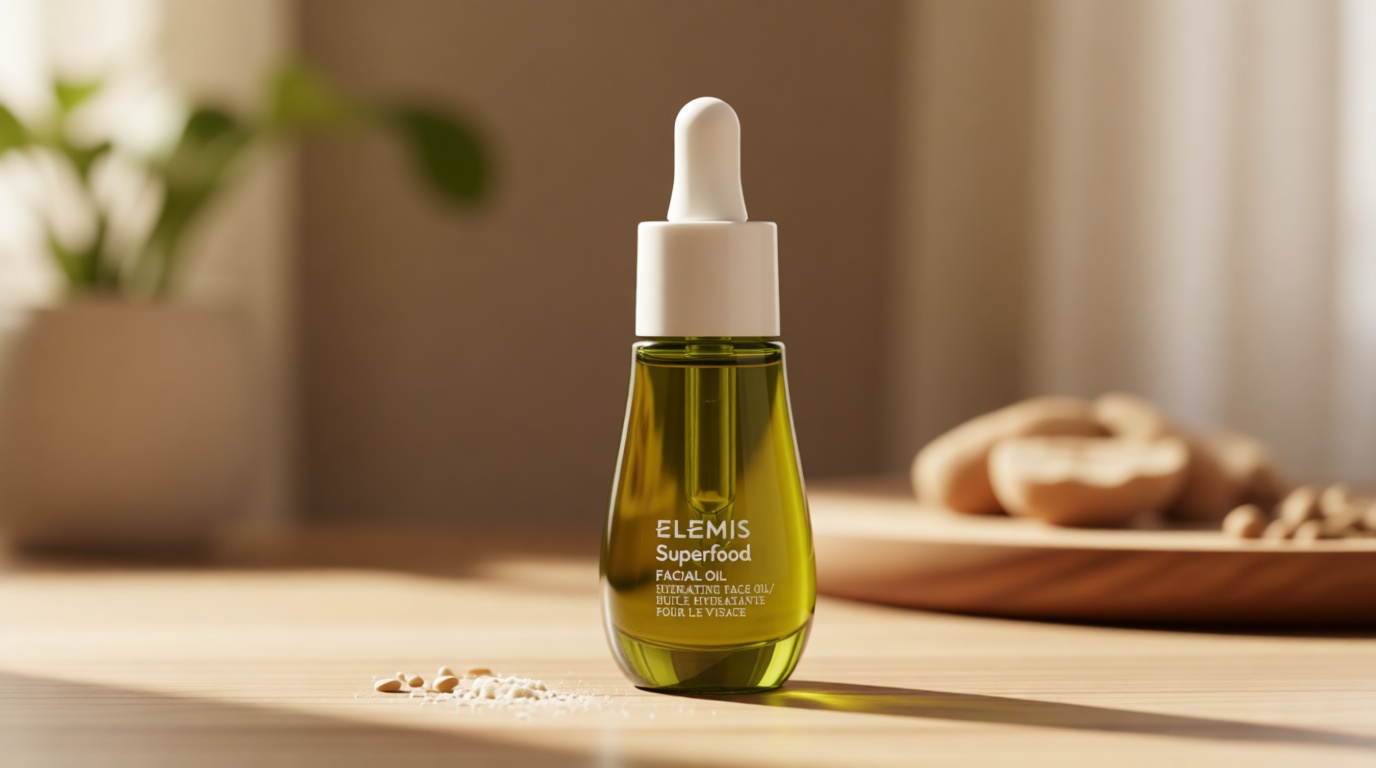 ELEMIS Superfood Facial Oil - Antioxidant-Rich Nourishing Serum, Radiance-Enhancing Lightweight Skin Elixir, Hydration Booster, Non-Greasy Botanical Blend - 15ml