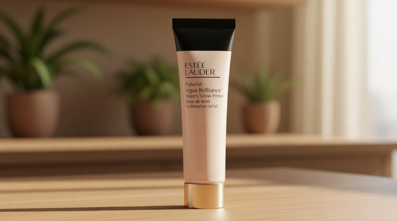 Estée Lauder Futurist Aqua Brilliance Watery Glow Makeup Primer with Hylauronic Acid for Triple Moisture