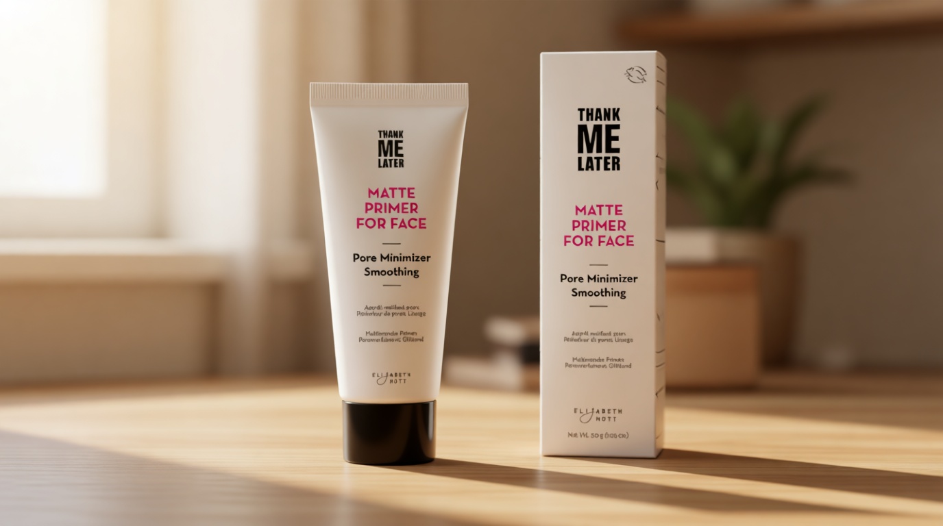 Elizabeth Mott Thank Me Later Face Primer - Mattifying Makeup Base Primer for Smooth Skin - Pore Minimizer, Helps Smooth Fine Lines - Long-Lasting, Lightweight, Leaping Bunny Certified, 30g