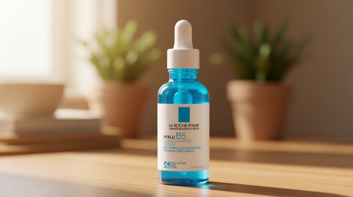 La Roche-Posay Hyalu B5 Pure Hyaluronic Acid Serum for Face, Vitamin B5 + Hyaluronic Acid + Madecassoside, Hydrating Serum Visibly Plumps Skin, Sensitive Skin Safe, Anti Aging, Oil-Free