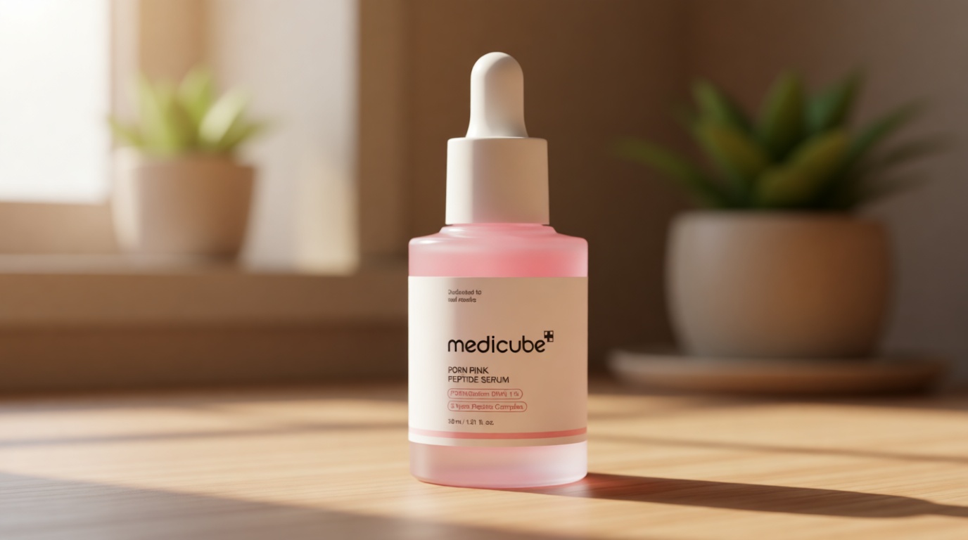 medicube PDRN Pink Peptide Serum with Salmon DNA | Pink Glow Serum with Peptides & Niacinamide for Hydration & Firm-Looking Skin | Uneven Tone Care | Korean Skincare, 1.01 fl. Oz