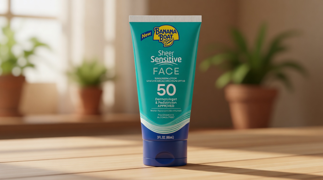 Banana Boat Sheer Sensitive Face Lotion, SPF 50, 3oz