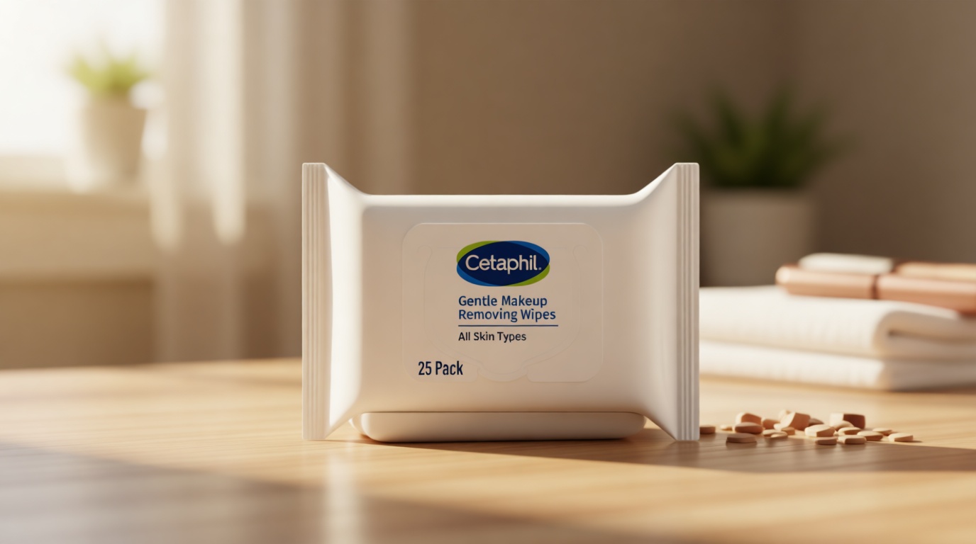 Cetaphil Gentle Makeup Removing Face Wipes, Daily Cleansing Facial Towelettes Gently Remove Makeup, Fragrance and Alcohol Free, 25 Count