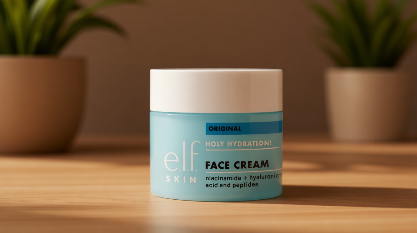 e.l.f. SKIN Holy Hydration! Face Cream, Moisturizer For Nourishing & Plumping Skin, Infused With Hyaluronic Acid, Vegan & Cruelty-Free, 1.7 Oz