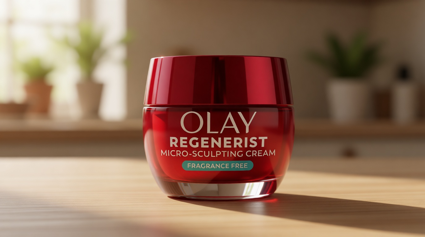 Olay Face Moisturizer, Regenerist Micro-Sculpting Cream for Women, Fragrance-Free - Anti-Aging, Anti-Wrinkle, Firming Skin Care - Triple Collagen Cream, Peptide, Hyaluronic Acid, Niacinamide, 1.7oz
