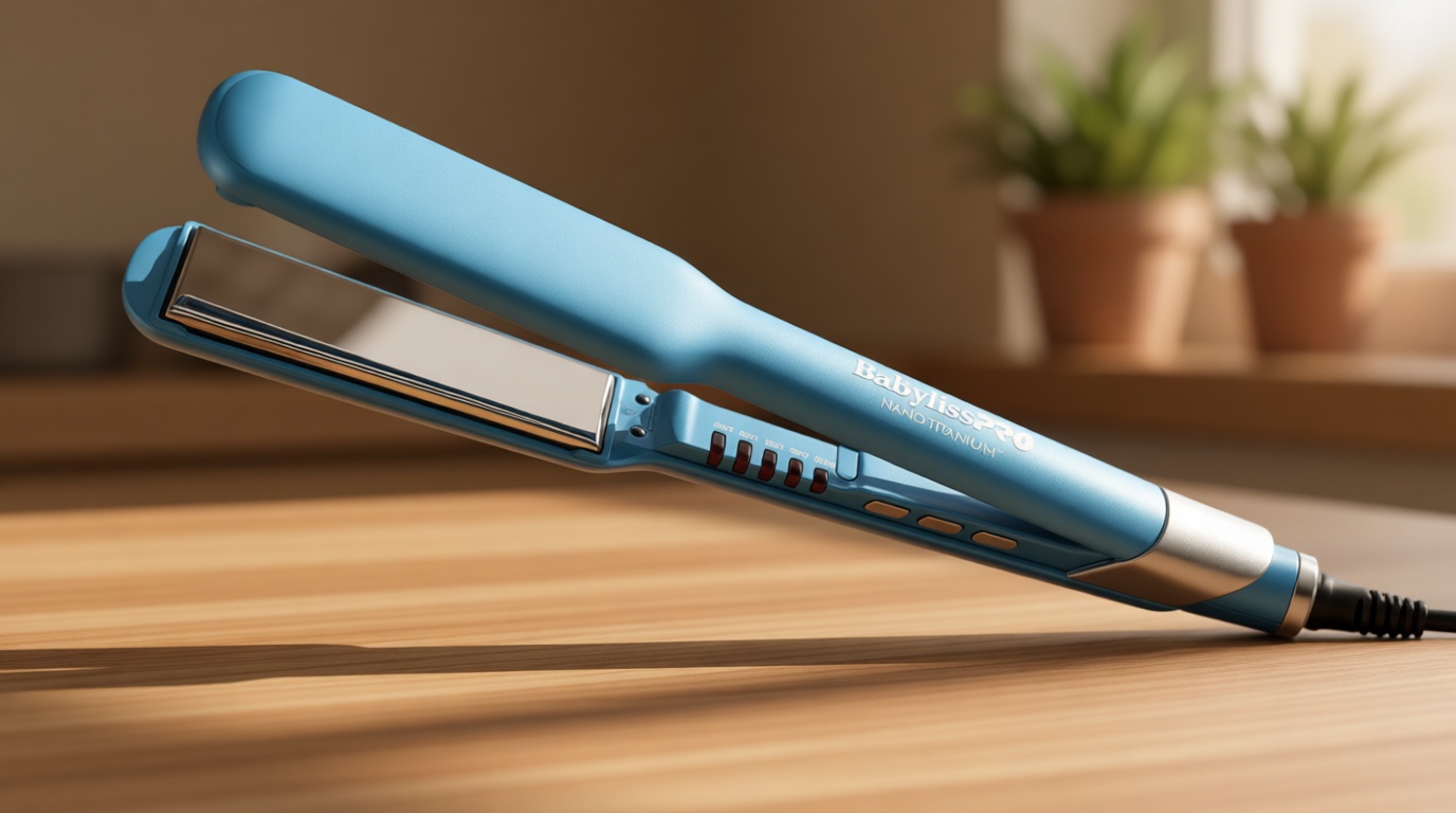 BabylissPRO Nano Titanium Ultra-Sleek Hair Straightener, Flat Iron for All Hair Types