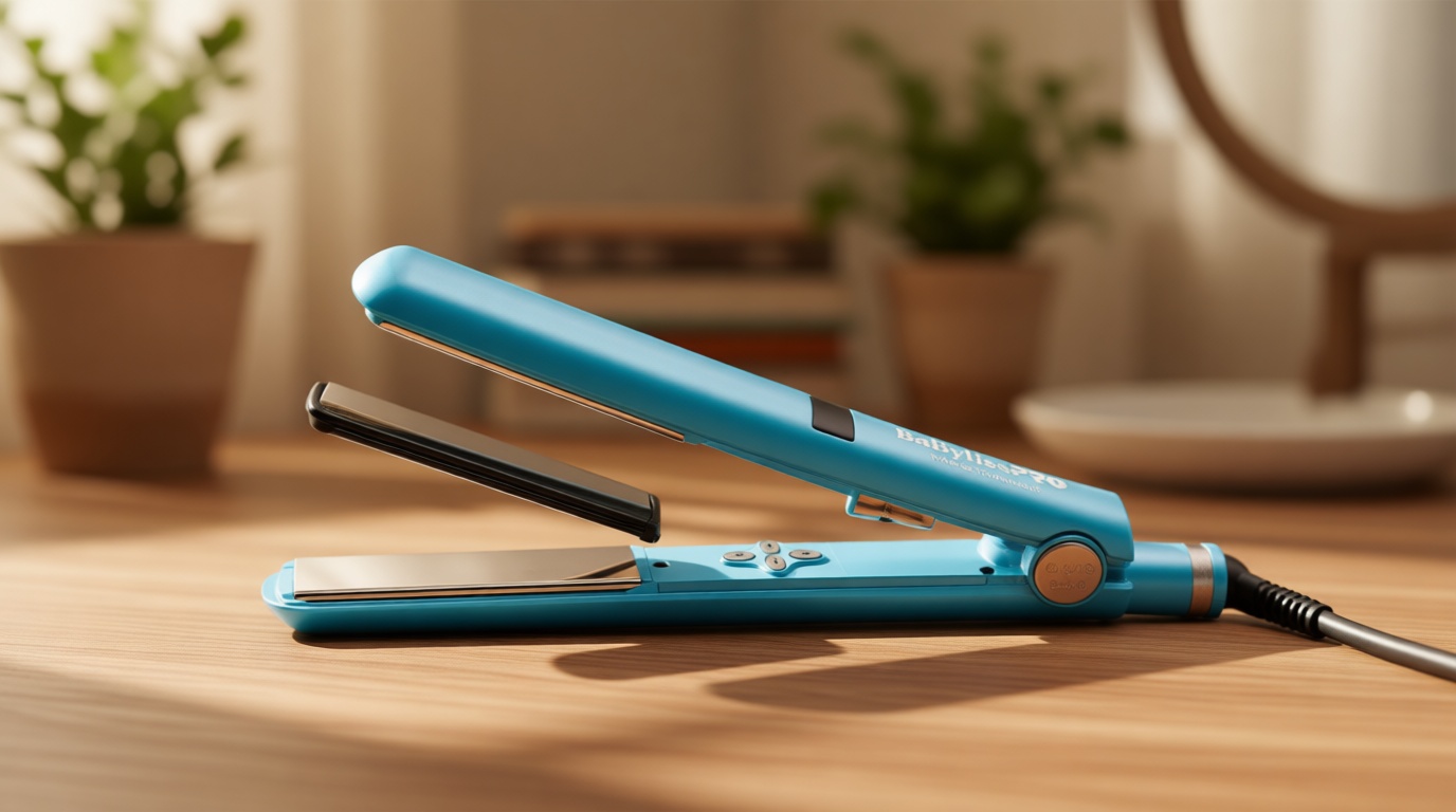 BaBylissPRO Nano Titanium Flat Iron Hair Straightener, Digital Flat Iron for Pro Salon Results, Styling Tool for All Hair Types