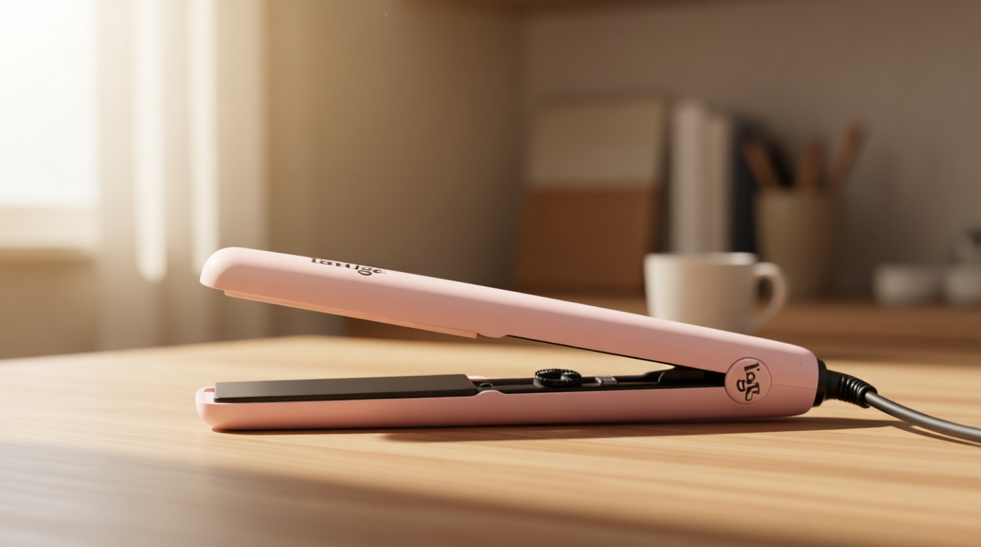 L'ANGE HAIR Le Ceramique 1-Pass Flat Iron Hair Straightener | Fast Heating Ceramic Flat Iron | Best Hot Tools Professional Hair Straightener to Lock in Moisture & Shine | (Blush)