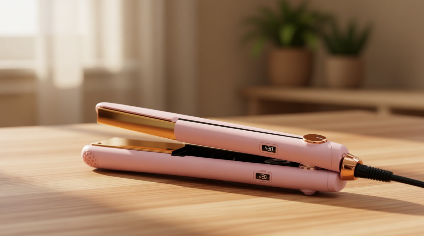 TYMO Flat Iron Hair Straightener and Curler 2 in 1 with 10s Fast Heating, 1 Inch Professional Titanium Straightening Curling Iron with 32 Adjustable Temp and Automatic Shut Off