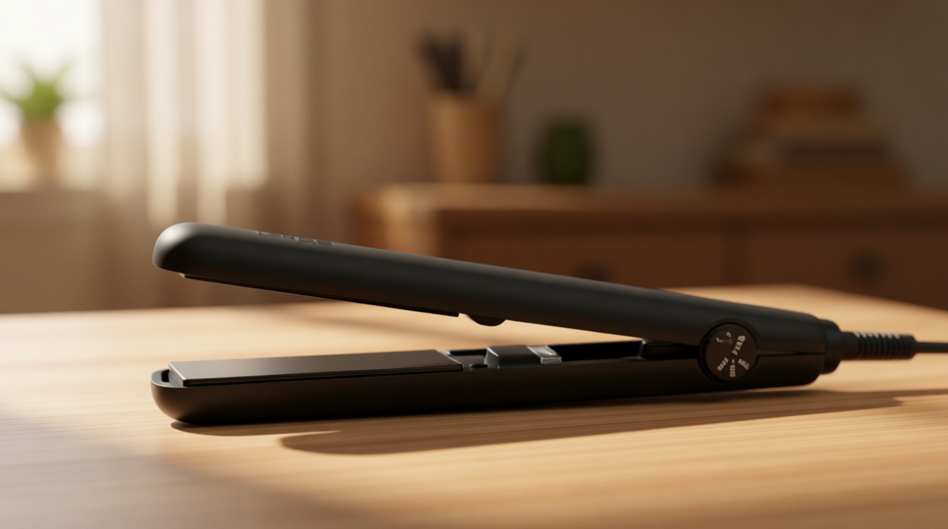 L'ANGE HAIR Le Ceramique 1-Pass Flat Iron Hair Straightener | Fast Heating Ceramic Flat Iron | Best Hot Tools Professional Hair Straightener to Lock in Moisture & Shine | (Black)