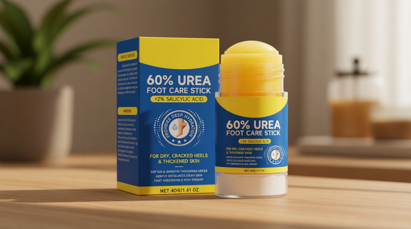FANSHI Urea Stick 60% High Potency, Foot Care Urea Stick for Deeply Moisturizing & Fast Absorbing, Exfoliation for Dry Cracked Heels & Thickened Skin