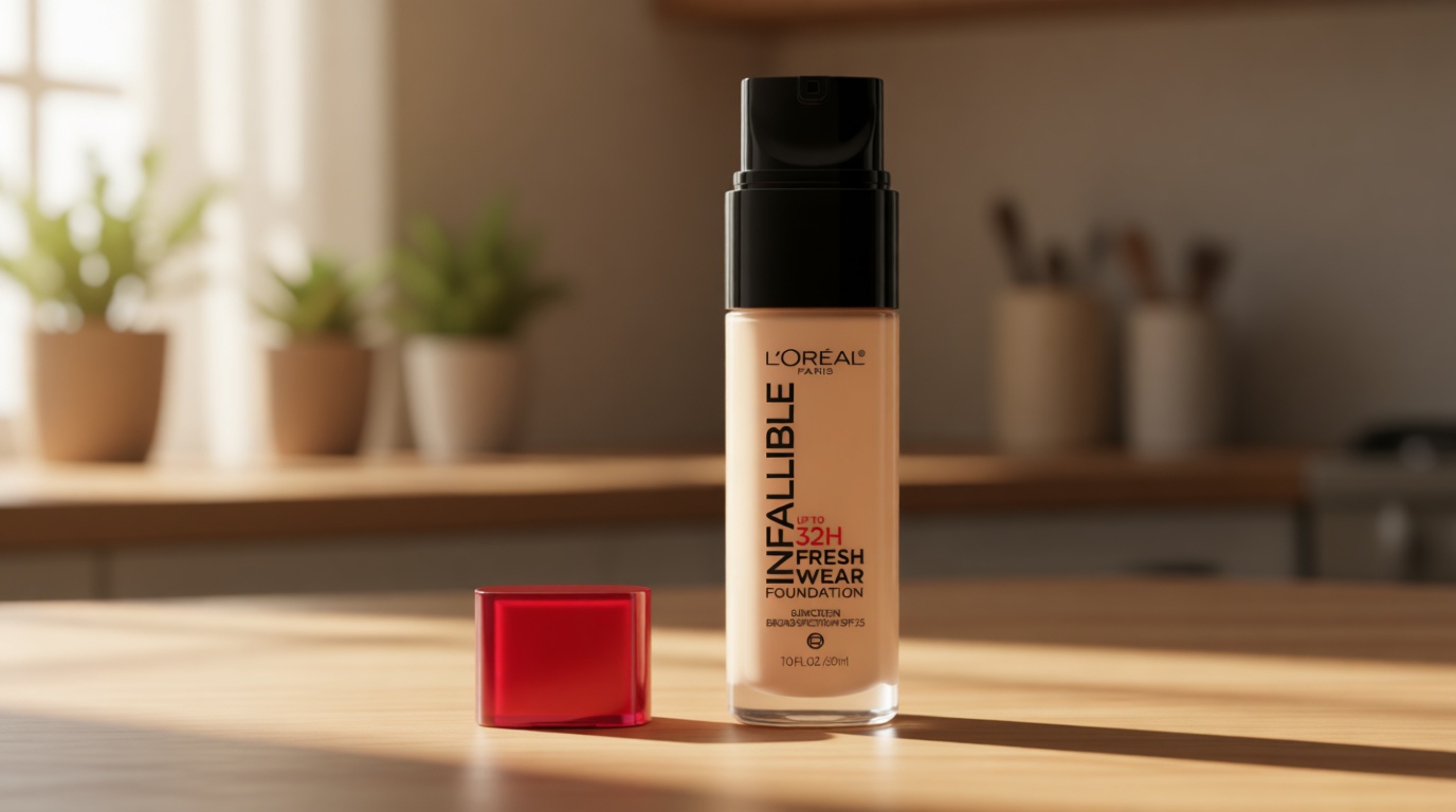 L'Oreal Paris Makeup Infallible Up to 32 Hour Fresh Wear Lightweight Foundation, 411 Beige Ivory, 1 Fl Oz, Packaging May Vary