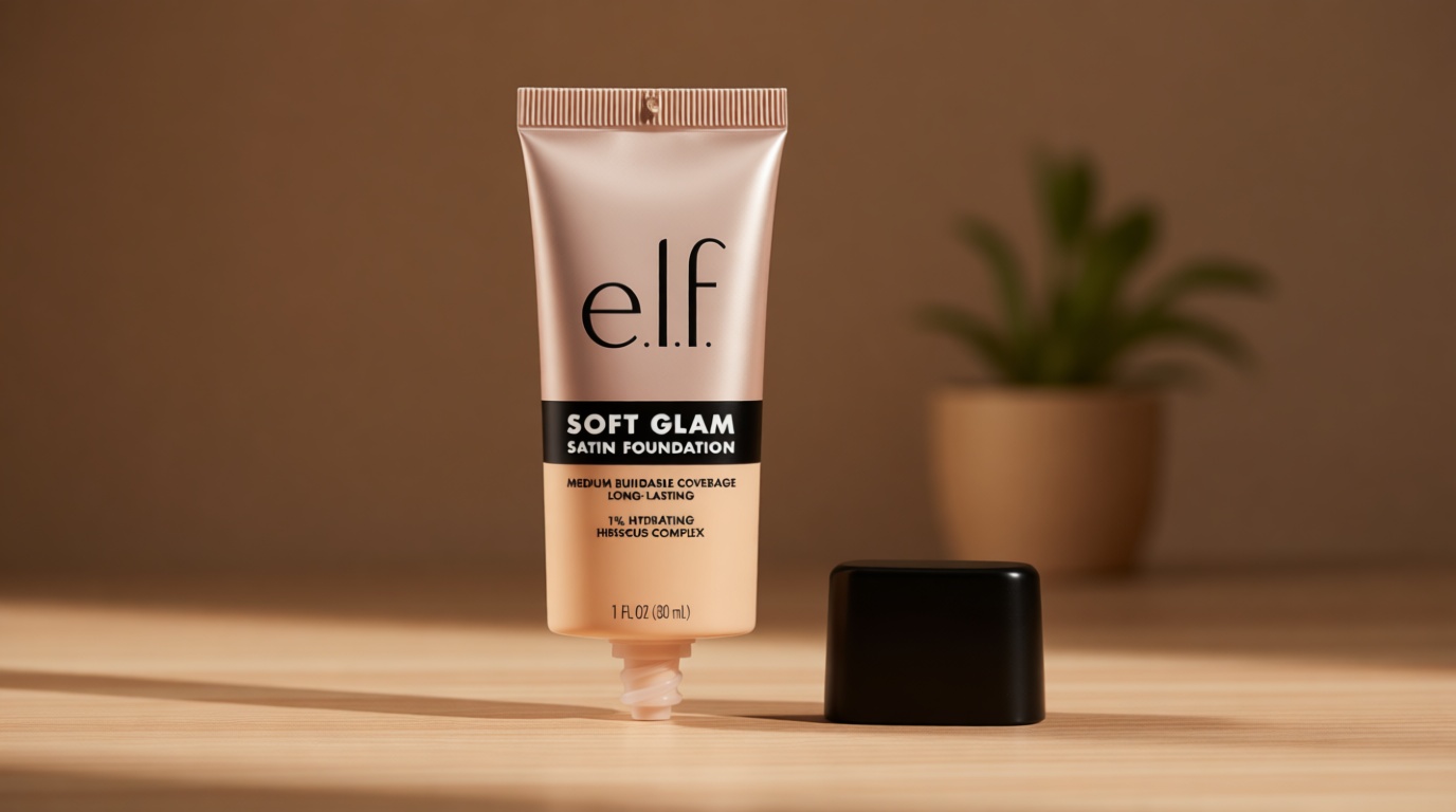 e.l.f. Soft Glam Foundation, Medium Coverage, Long-Lasting & Buildable Foundation For A Smooth, Satin Finish, Vegan & Cruelty-Free, 21 Light Neutral