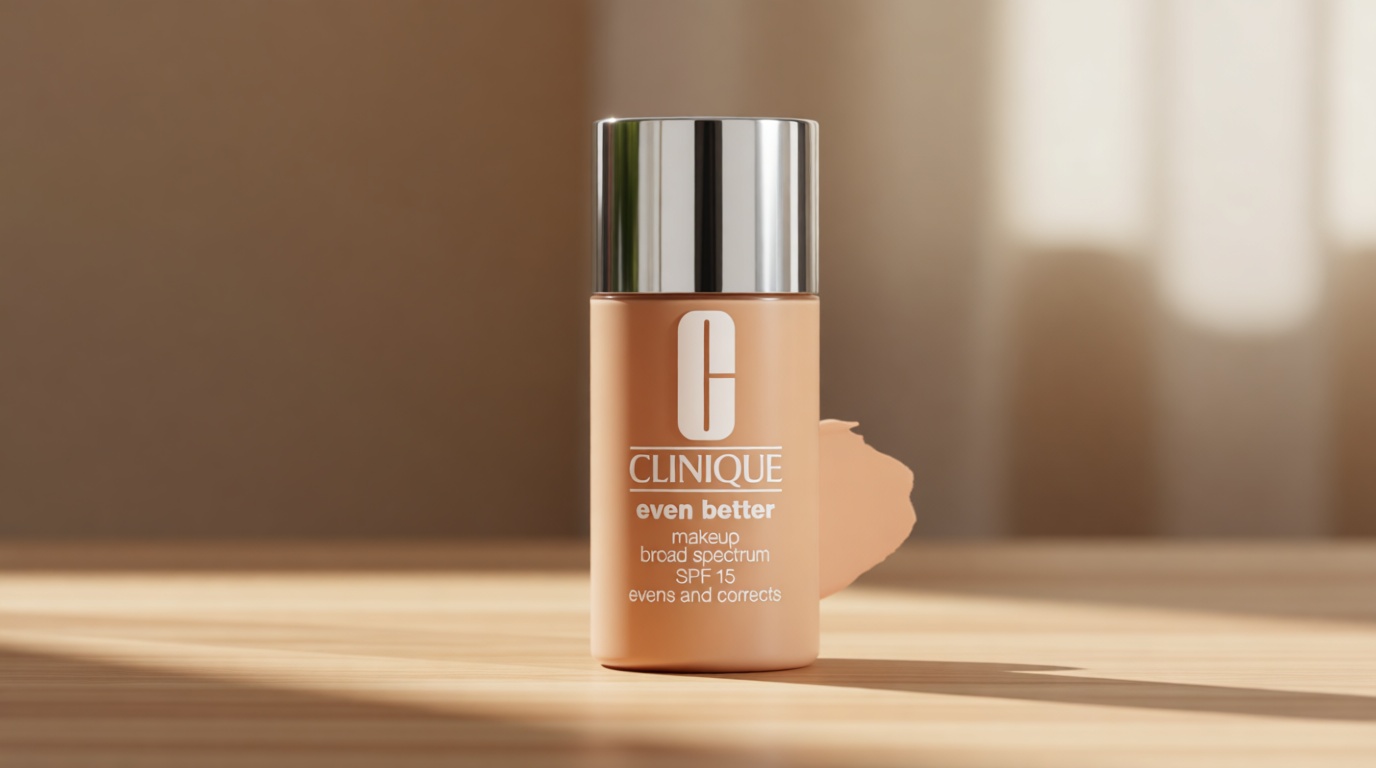 Clinique Even Better Makeup Liquid Foundation SPF 15 With Vitamin C For Dry + Oily Combination Skin Types | Medium Coverage + Natural Finish | Evens Skin Tone + Reduces Dark Spots