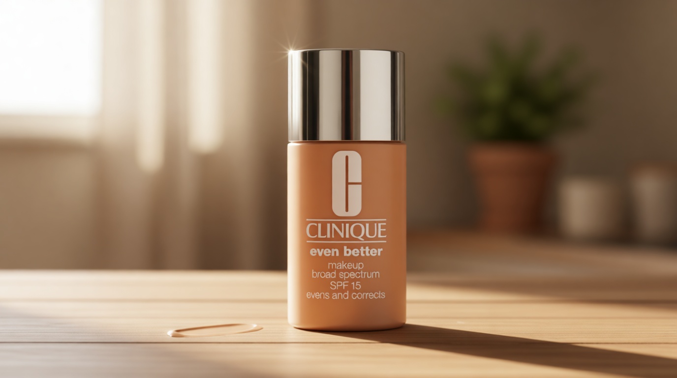 Clinique Even Better Makeup Liquid Foundation SPF 15 With Vitamin C For Dry + Oily Combination Skin Types | Medium Coverage + Natural Finish | Evens Skin Tone + Reduces Dark Spots