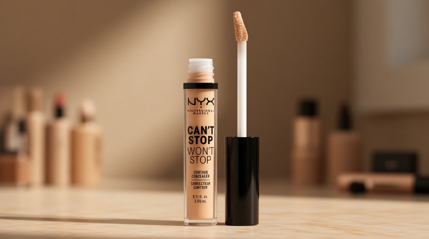 NYX PROFESSIONAL MAKEUP Can't Stop Won't Stop Contour Concealer, 24h Full Coverage Matte Finish - Vanilla