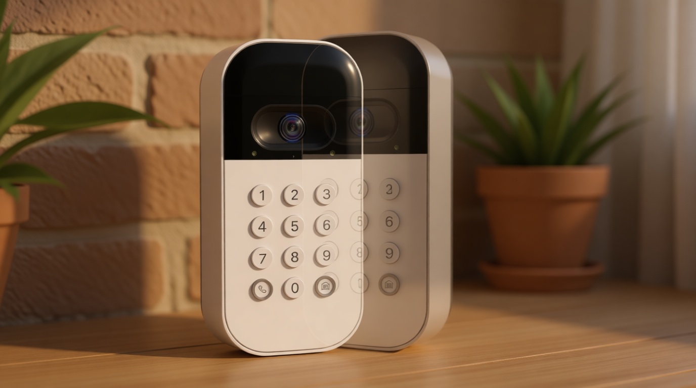 myQ Smart Garage Door Video Keypad with Wide-Angle Camera,Customizable PIN Codes,and Smartphone Control–Take Charge of Your Garage Access Works with Chamberlain, LiftMaster and Craftsman openers,White