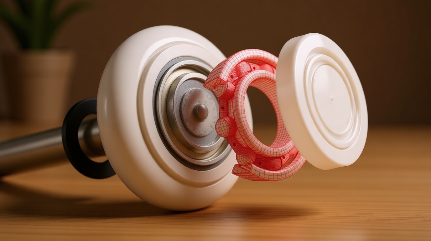 DURA-LIFT Ultra-Life MAX 2" Sealed 6200ZZ Bearing Nylon Garage Door Roller, 4" Stem, Pack of 10