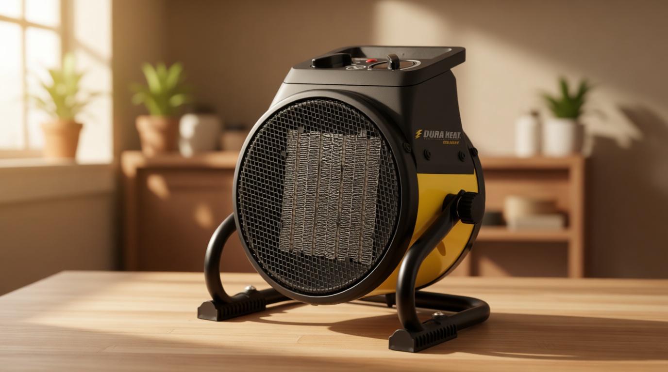 Dura Heat EUH1465 Electric Forced Air Heater with Pivoting Base 5,120 BTU, Yellow