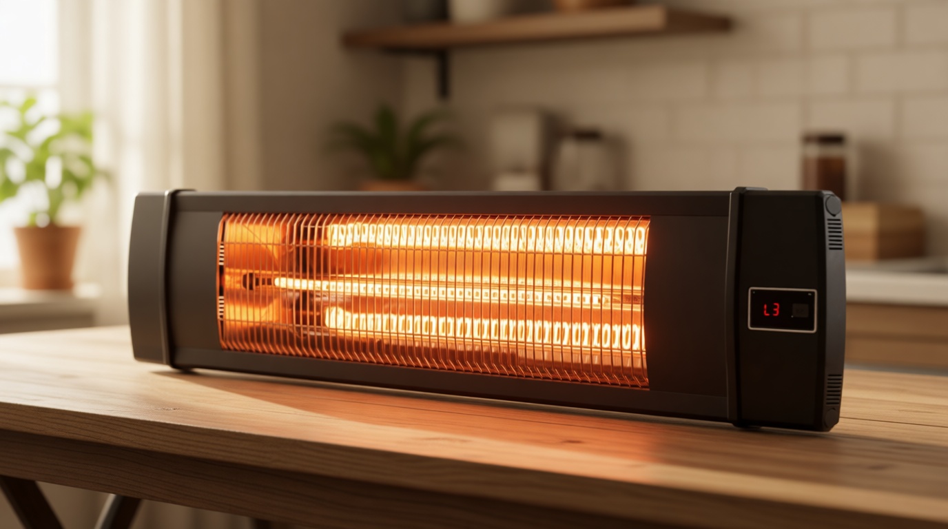 DR. INFRARED HEATER Portable Infrared Indoor and Outdoor Space Heater for Patio, Garage, Commercial & Residential With Remote Control, Without Thermostat, Black