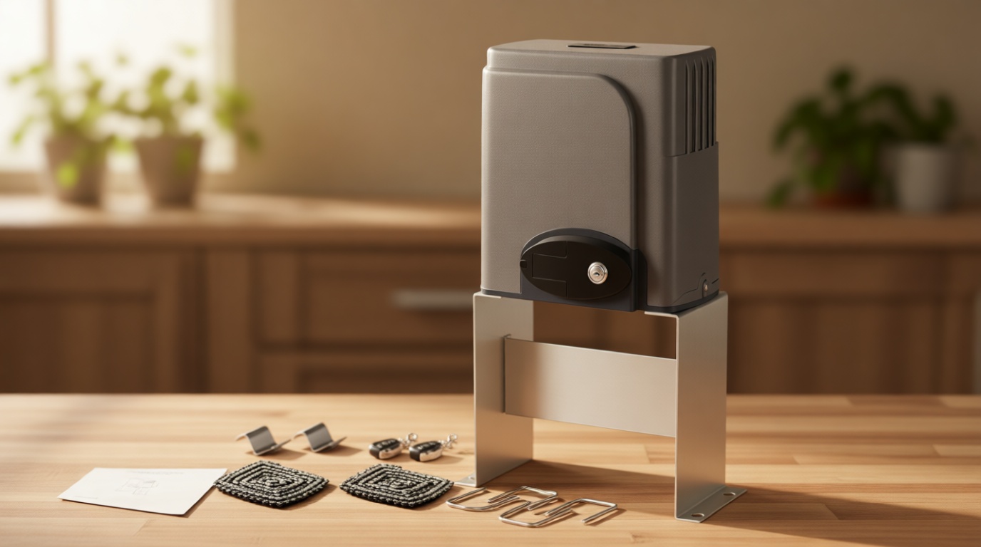 CO-Z 1400lb Sliding Gate Opener Hardware Security System Kit for Sliding Gates Up to 40 Feet, Automatic Gate Opener with Two Remote Controls, Electric Rolling Driveway Slide Gate Motor - Model CG1400