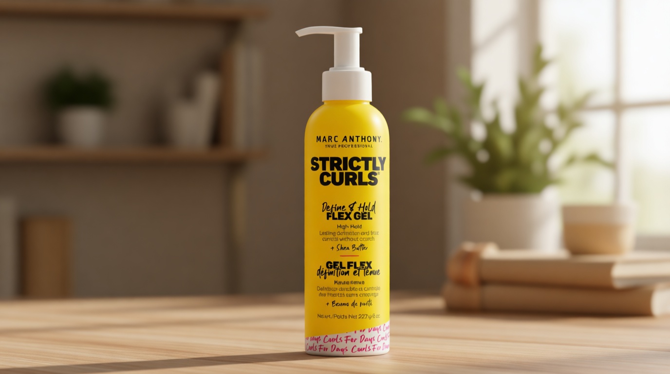 Marc Anthony Hair Styling Gel for Curly Hair, Strictly Curls - Long Lasting Strong Hold Curl Defining Hair Gel for Medium & Coarse Curls - Added Shine & No Flaking - Hair Products Reduces Frizz