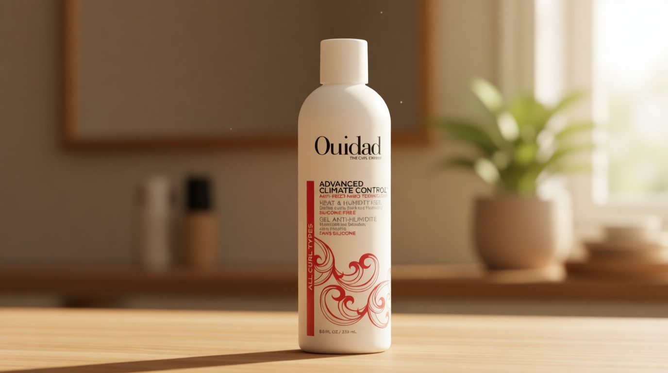 Ouidad Advanced Climate Control Heat & Humidity Gel for Curly Hair – Crunch-Free, Soft Hold Styling Gel, Fights Frizz & Locks In Moisture for Defined Curls, All Curl Types, Sulfate & Silicone-Free