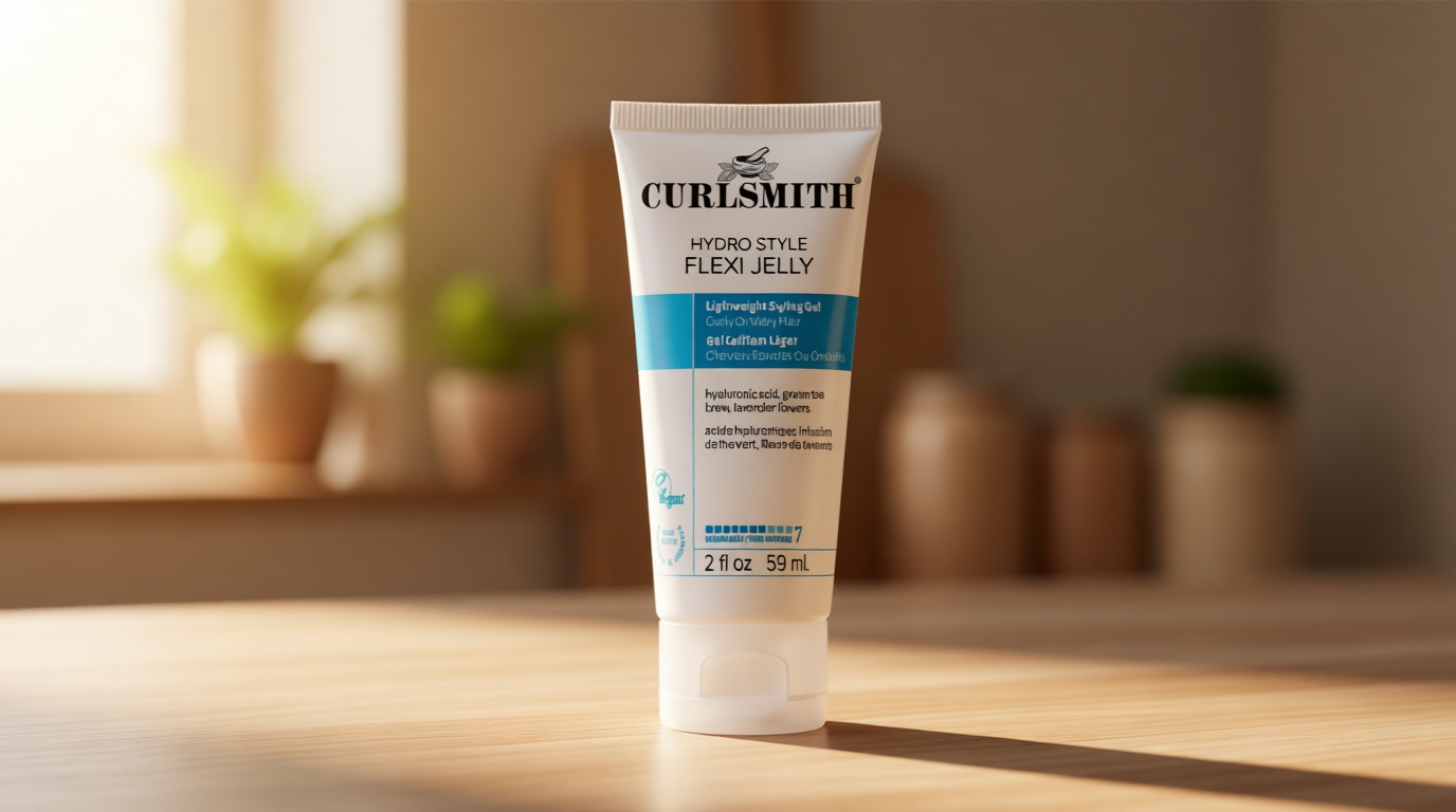 CURLSMITH Hydro Style Flexi - Curl Defining, Medium Hold Jelly Styler, For Bouncy Curls, For All Curl Types, Vegan & Cruelty Free