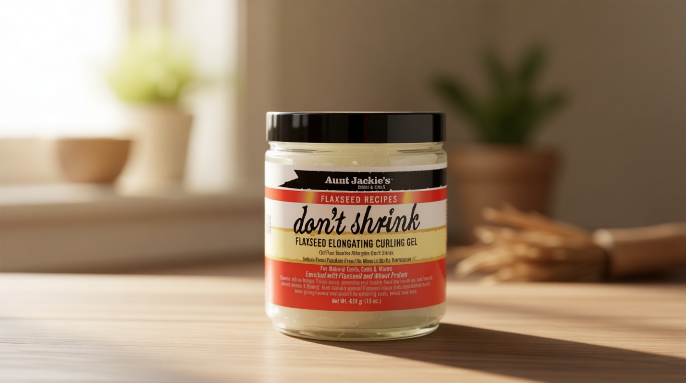 Aunt Jackie's Flaxseed Recipes Don't Shrink Elongating Hair Curling Gel for Natural Curls, Coils and Waves, Helps Prevent Dryness and Flaking, 15 oz