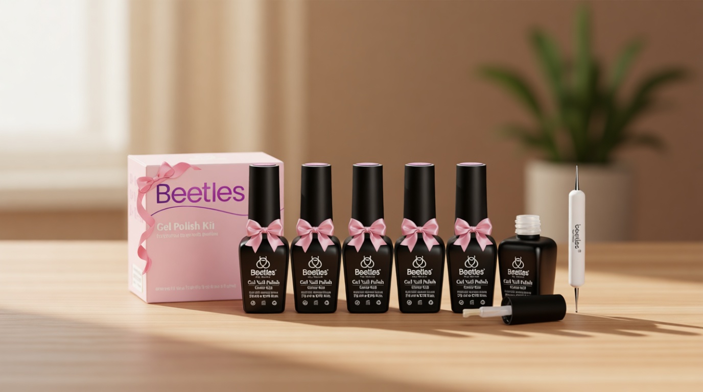 Beetles Pearl Gel Nail Polish, 6 Colors Shimmer Pearl White Pink Purple Mermaid Nail Drawing Spring Gel Polish Soak Off Uv Gel Polish Swirl Shell Thread Effect DIY Manicure Nail Art Gifts for Women