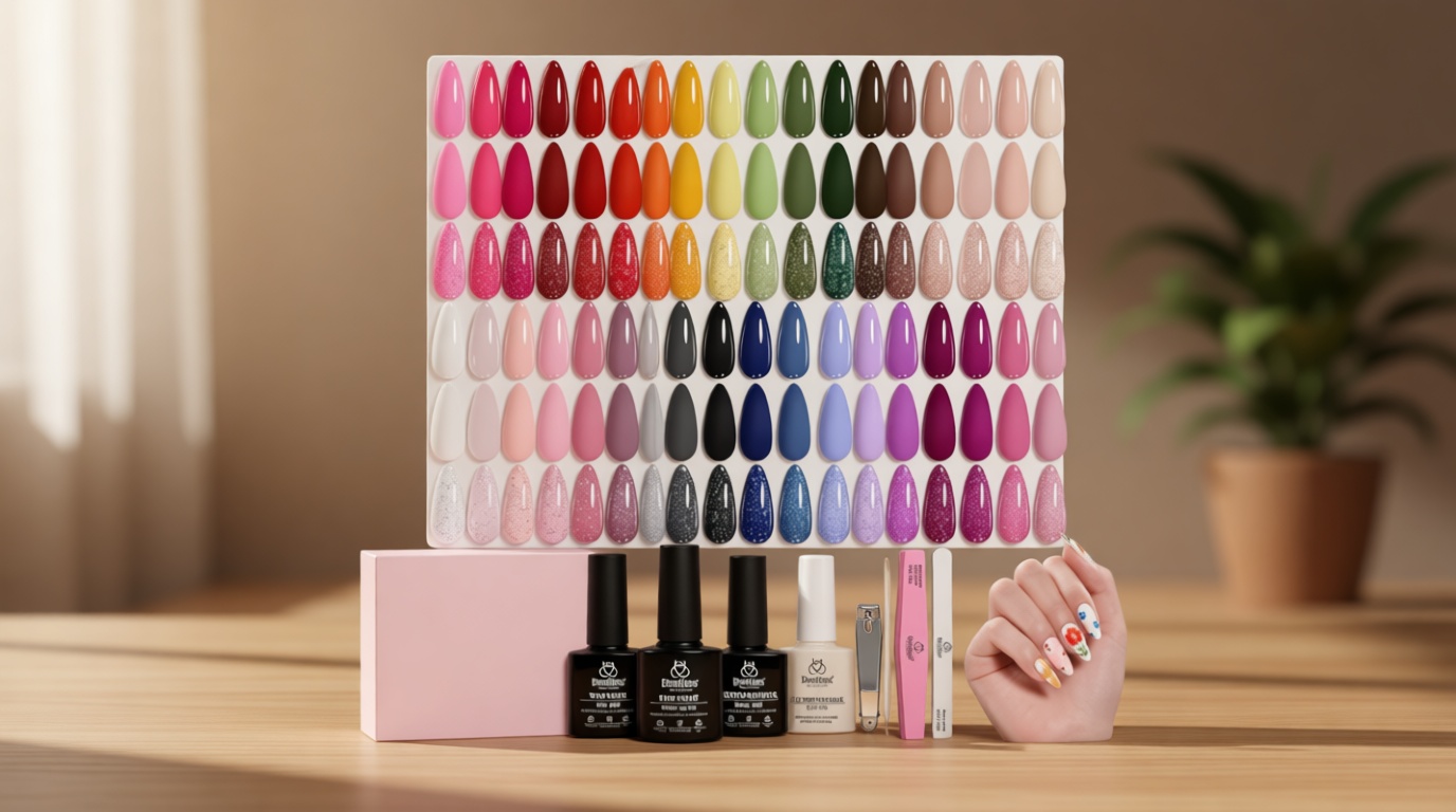 beetles 44pcs Gel Nail Polish Set - 36 Colors Colorful Muse Gel Polish Kit Pink Nude Red Yellow Green Black White Glitter Nail Kit Base Top Coat UV LED Needed Salon DIY Home Gift for Women