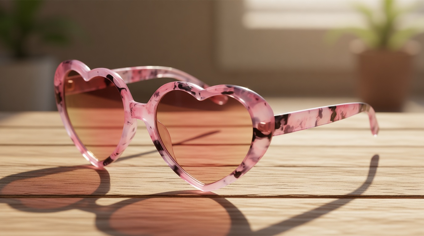 FEISEDY Polarized Heart Shaped Sunglasses Oversized Vintage Fashion Love Eyeglasses for Women UV400 B2337 ClimatePartner certified