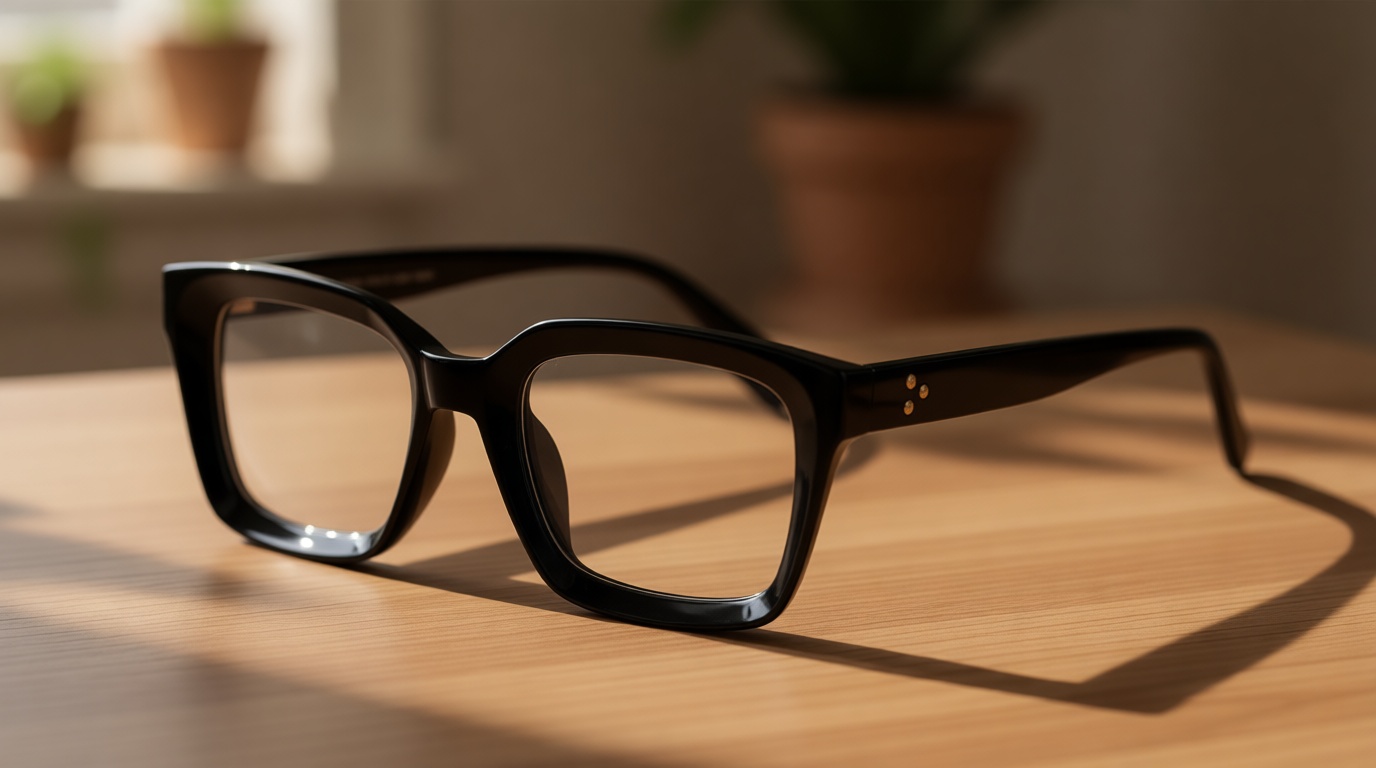 EYLRIM Classic Thick Square Frame Clear Lens Glasses for Women Men Non Prescription Eyeglasses