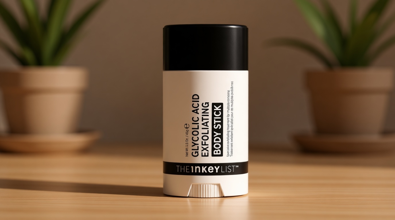 The INKEY List Glycolic Acid Exfoliating Body Stick - Deep Exfoliation for Rough, Bumpy Skin, Fragrance Free, Targets KP & Ingrown Hairs, Suitable For All Skin Types