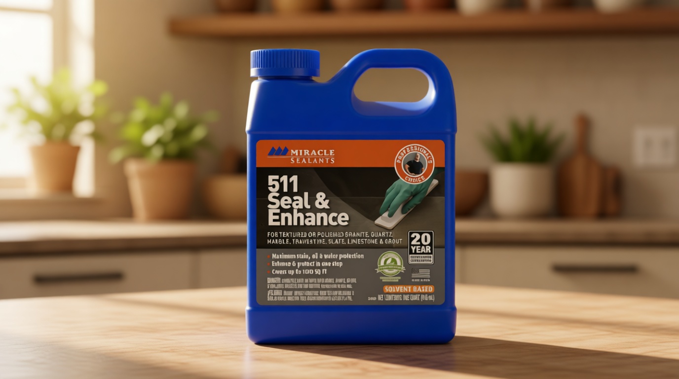 Miracle Sealants 511 Seal & Enhance Premium Enhancing Sealer for Stone & Tile, Quart