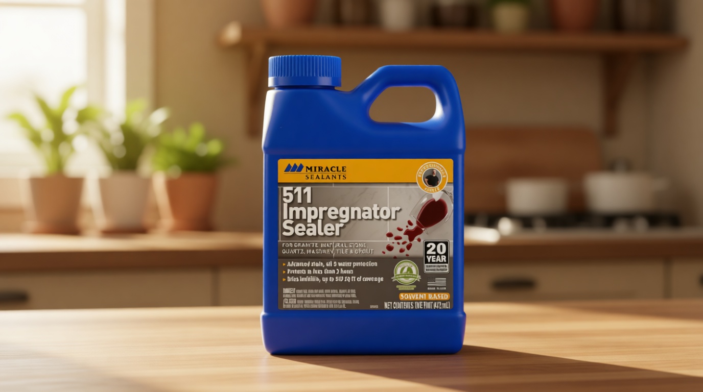 Miracle Sealants 511 Impregnator Advanced Penetrating Sealer for Countertops, Stone, Tile & Grout, Pint