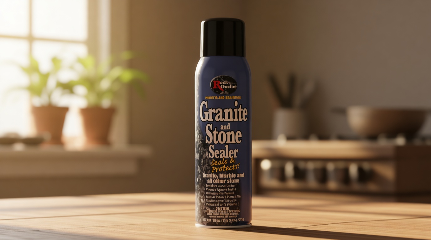 Rock Doctor Granite Sealer for Marble, Stone, and Tile Countertops, Streak-Free Finish with Stain Resistant Moisture Protection, Interior and Exterior Use, Pack of 1