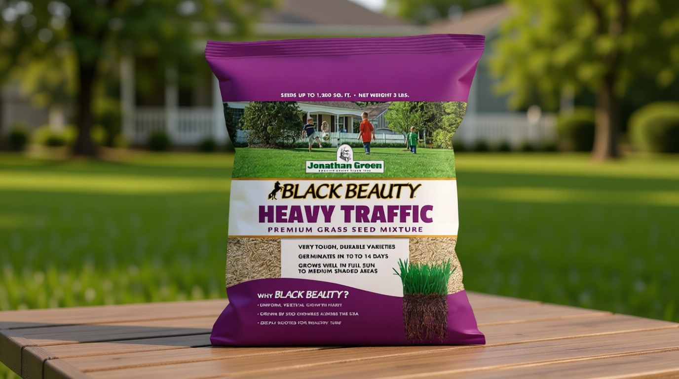 Jonathan Green (10970) Black Beauty Heavy Traffic Grass Seed - Cool Season Lawn Seed (3 lb)