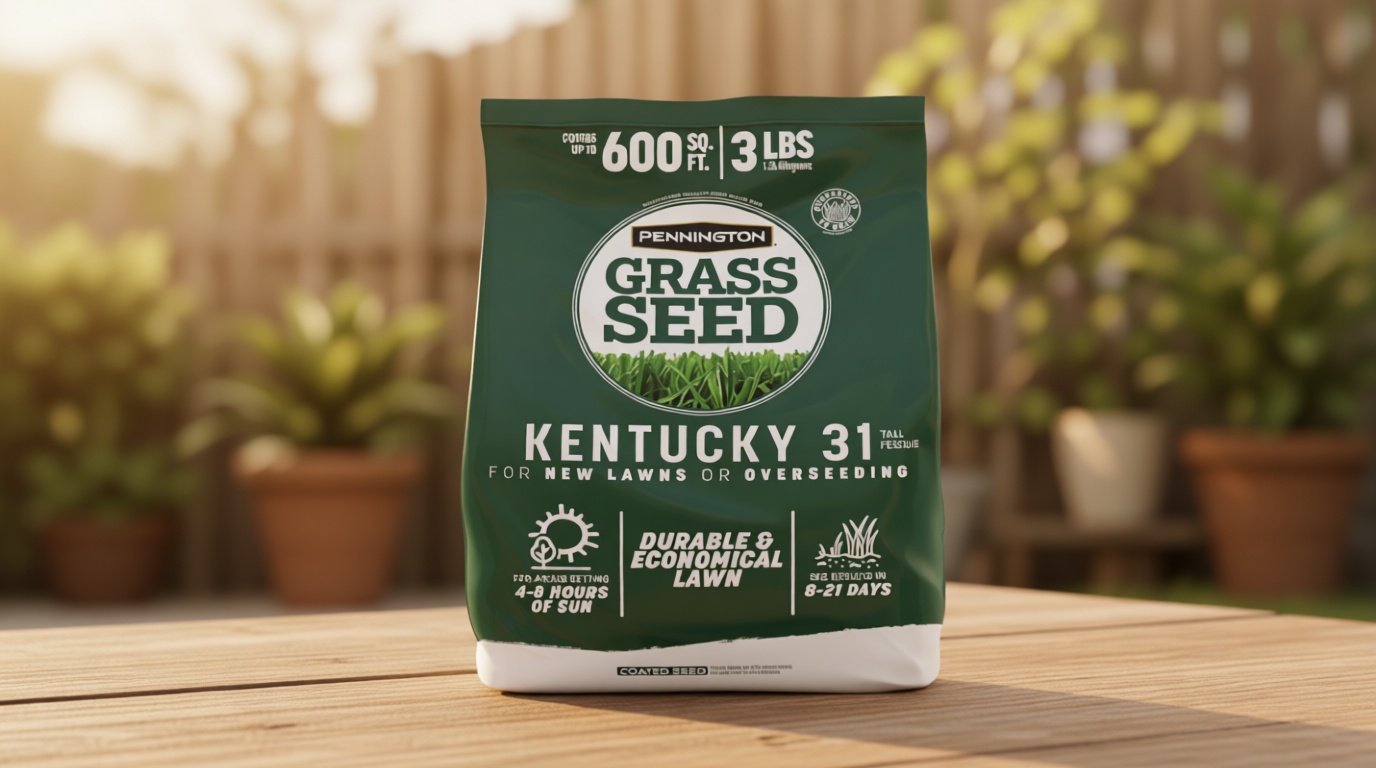 Pennington 100% Kentucky 31 Tall Fescue Penkoted Grass Seed 3 lb