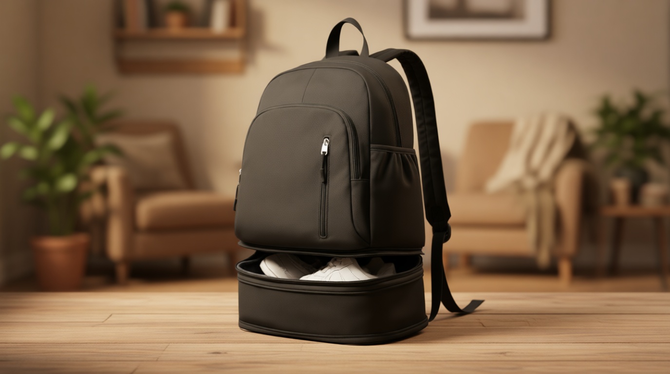 VENATIN Gym Backpack for Women Men,Cheer bag,Lightweight Gym Bag with Shoe Compartment, Waterproof Sports Backpack with Wet Pocket, Black