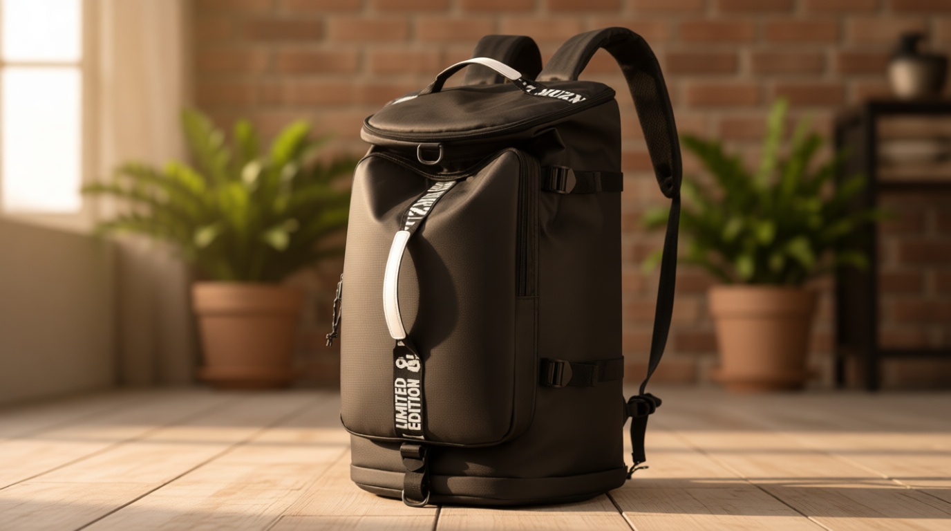 FUNYAGO Gym Duffle Bag Waterproof black Laptop Backpack Suitable for Hiking, Fishing, Travel 40L Large Capacity Trendy Cool Lightweight Backpack for Men and Women (Black)…