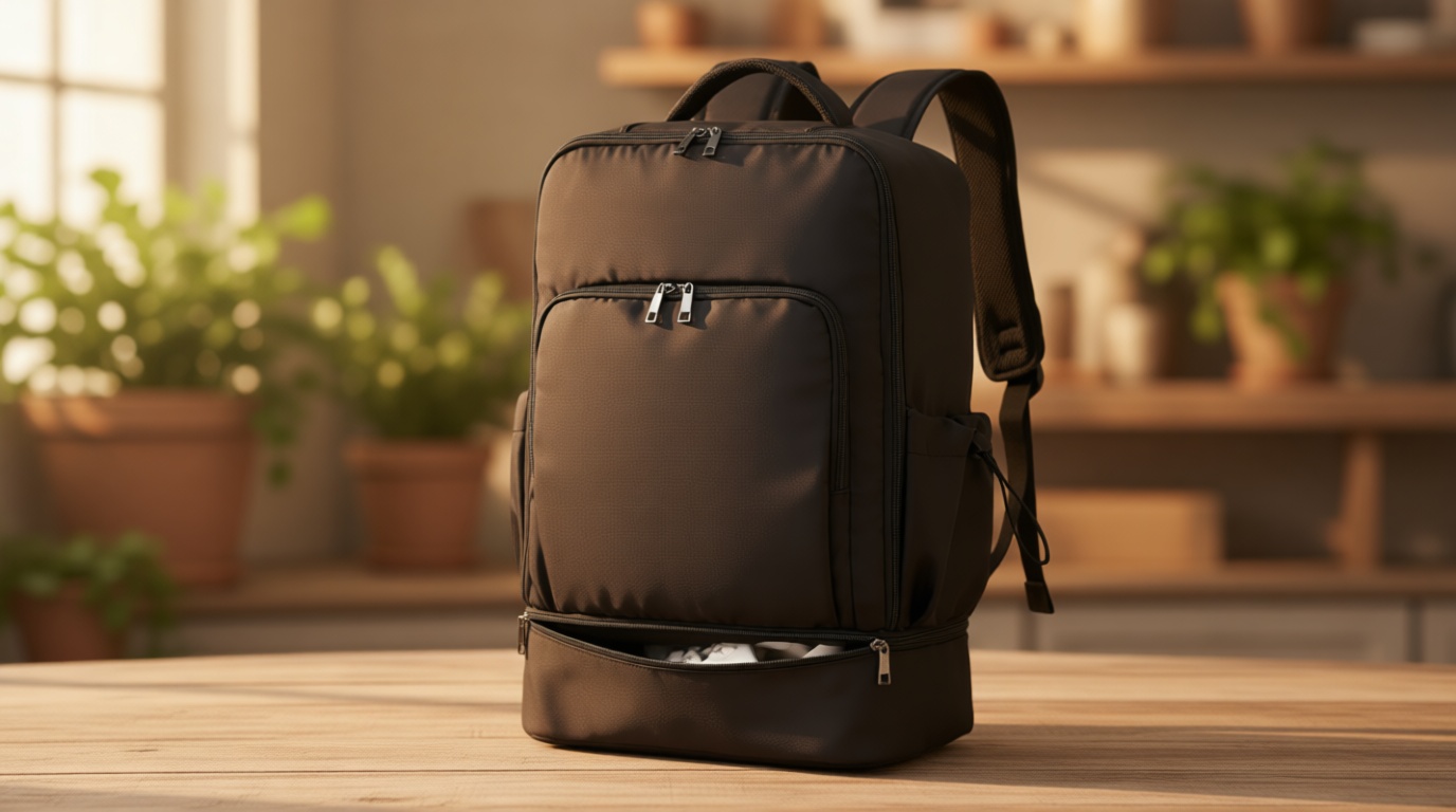 seyfocnia Gym Backpack for Men, Lightweight Sports Back pack With Shoe Compartment, Waterproof Gym Bag Workout Trainning Rucksack Casual Travel Daypack-Black