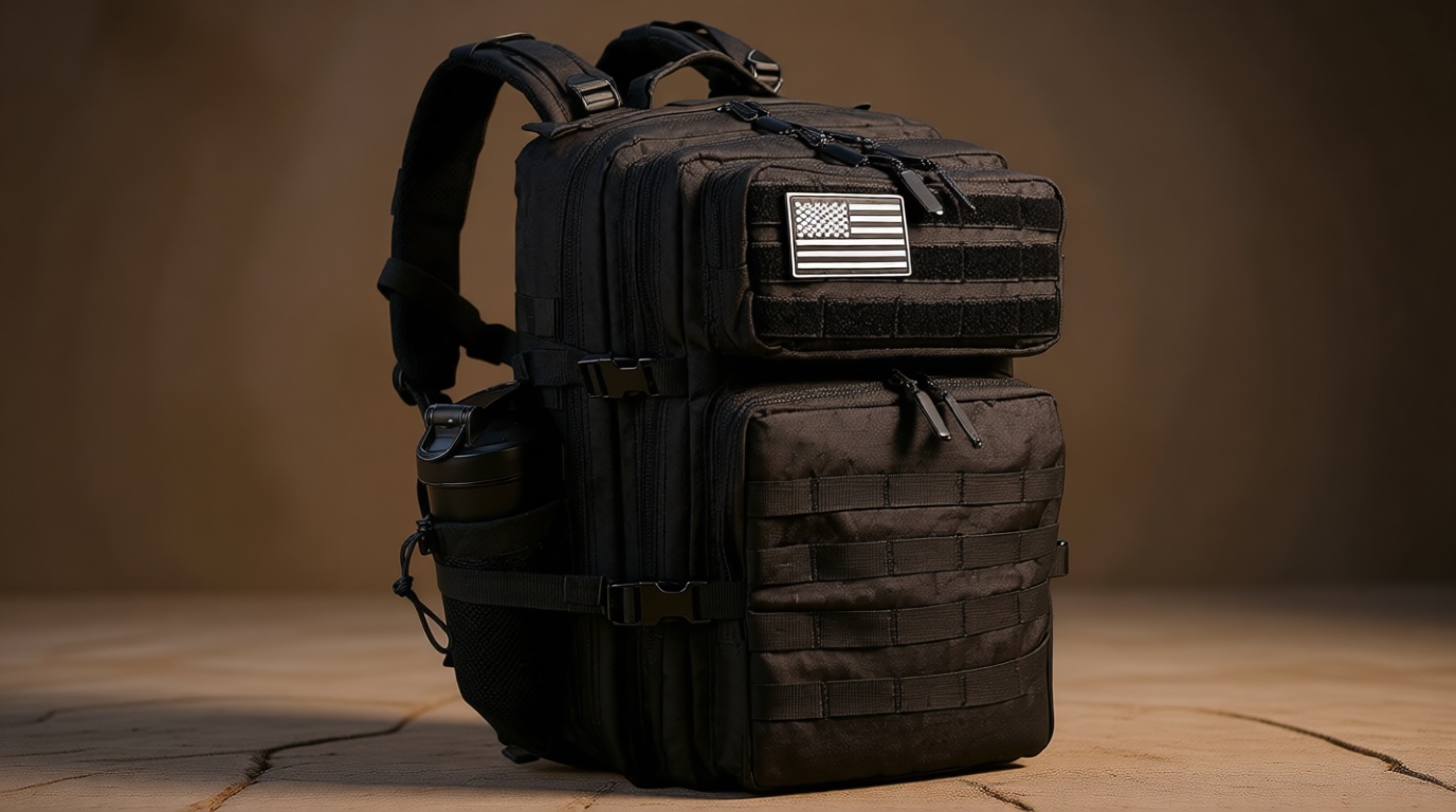 LHI Military Tactical Backpack for Men and Women 45L Army 3 Days Assault Pack Bag Large Rucksack with Molle System - Black