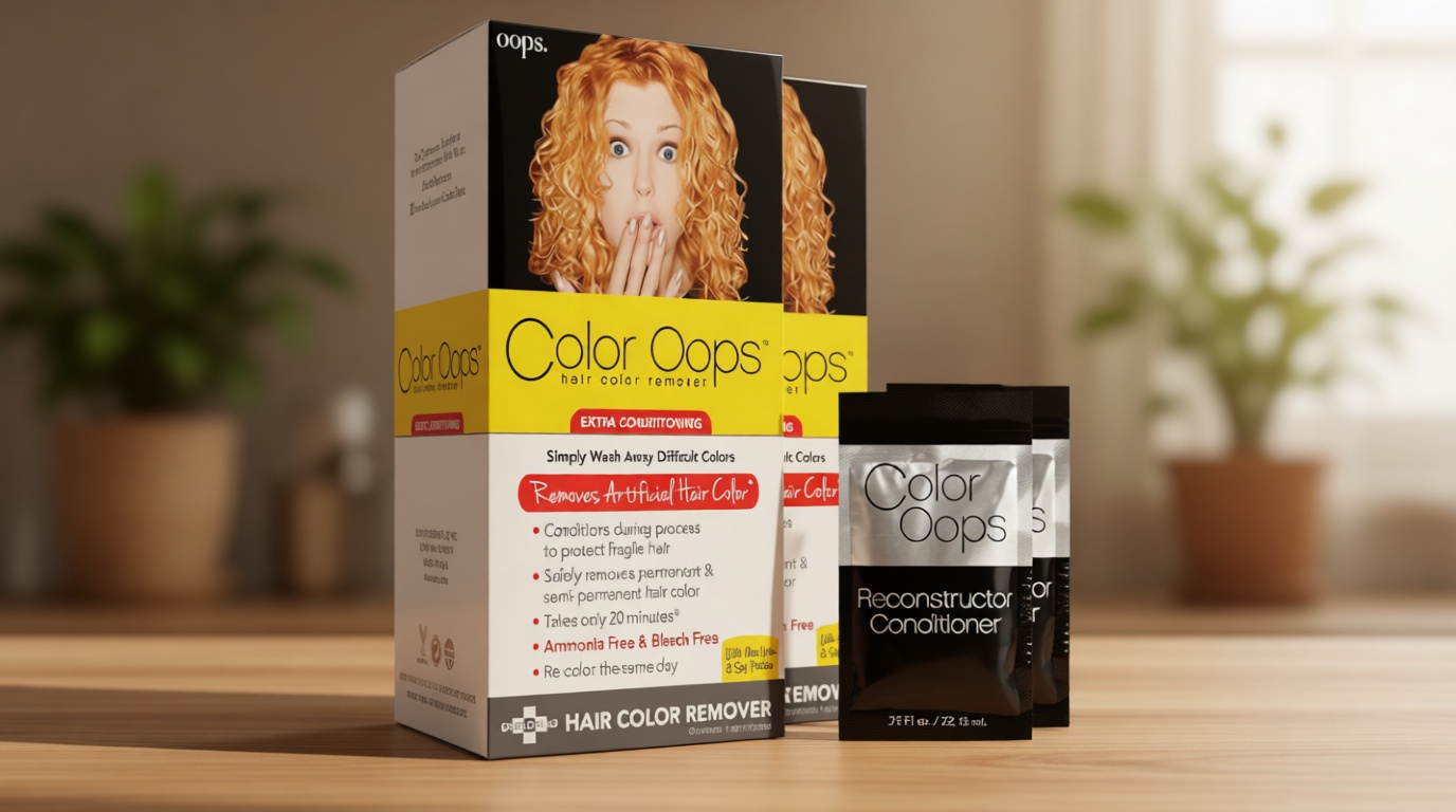 Color Oops Extra Conditioning Hair Color Remover and Reconstructor Conditioner Bundle, 2 Pack, Hair Dye Remover Processes in 20 Minutes, Safely Removes Permanent & Semi-Permanent Dye