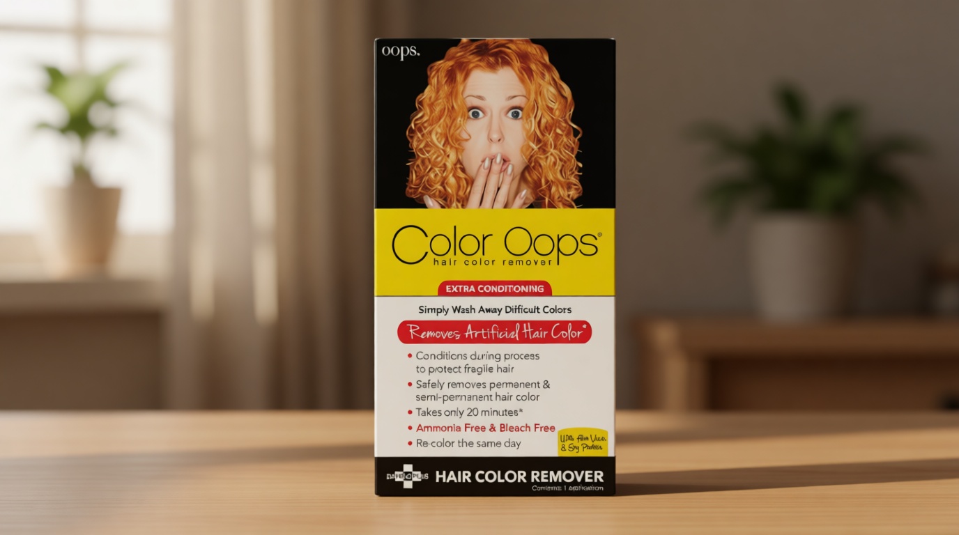 Color Oops Extra Conditioning Hair Color Remover, 1 Application, Hair Dye Remover Processes in 20 Minutes, Safely Removes Permanent & Semi-Permanent Dye, Ammonia & Bleach Free
