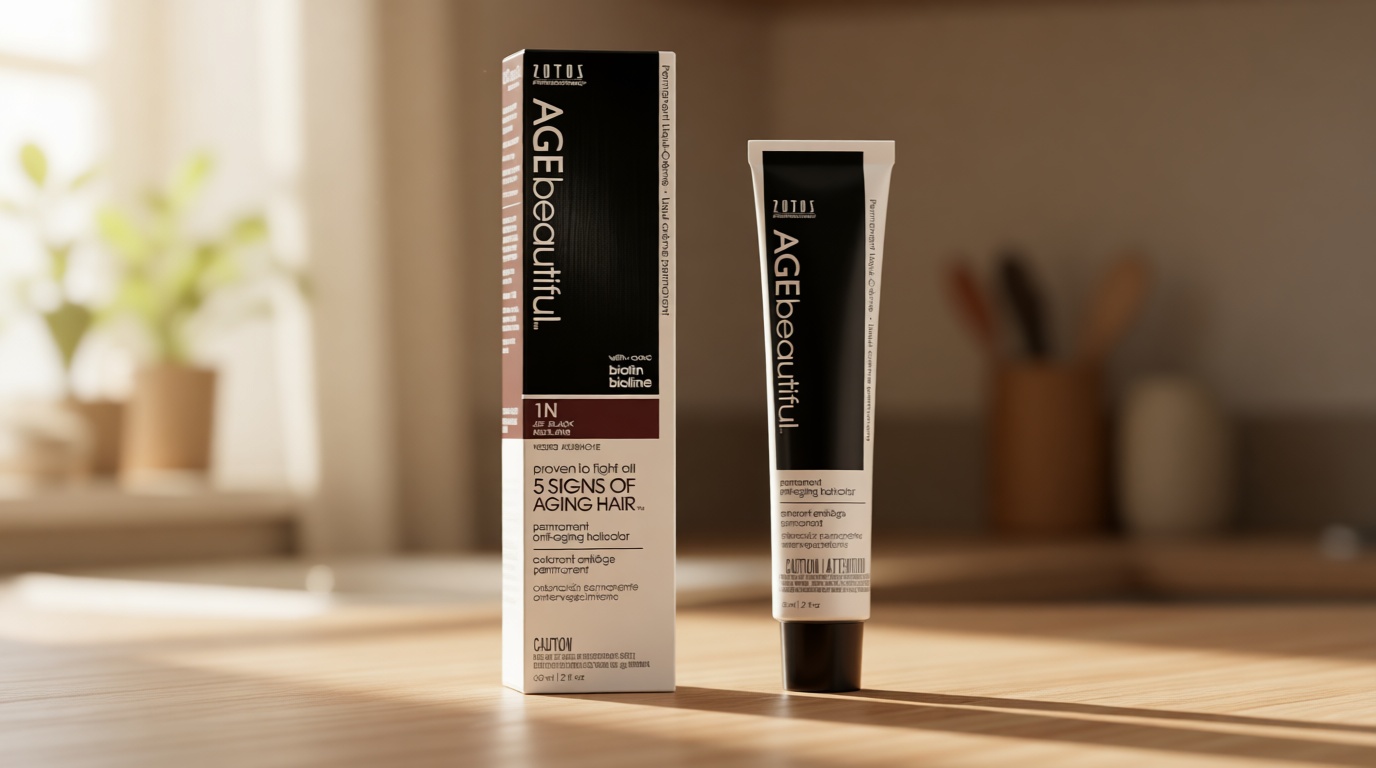 AGE beautiful Permanent Hair Color Dye Liqui Creme | 100% Gray Coverage | Anti-Aging Haircolor | Biotin for Thicker, Fuller, Healthier Hair | Professional Salon Coloring