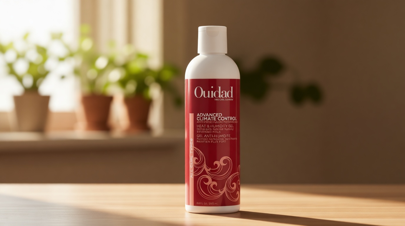 Ouidad Advanced Climate Control Heat & Humidity Stronger Hold Gel for Curly Hair – Crunch-Free Styling Gel, Fights Frizz & Locks In Moisture for Defined Curls, All Curl Types, Sulfate & Silicone-Free